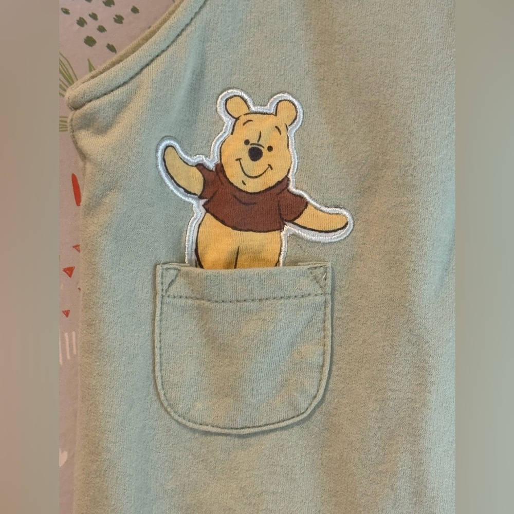 Disney Baby Winnie the Pooh and Tigger 2 Piece Baby Overall Set 6-9 Months - Picture 5 of 9